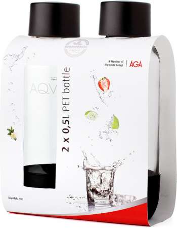 Aqvia 2 X 0,5l Pet Bottle Kolsyremaskin - Svart