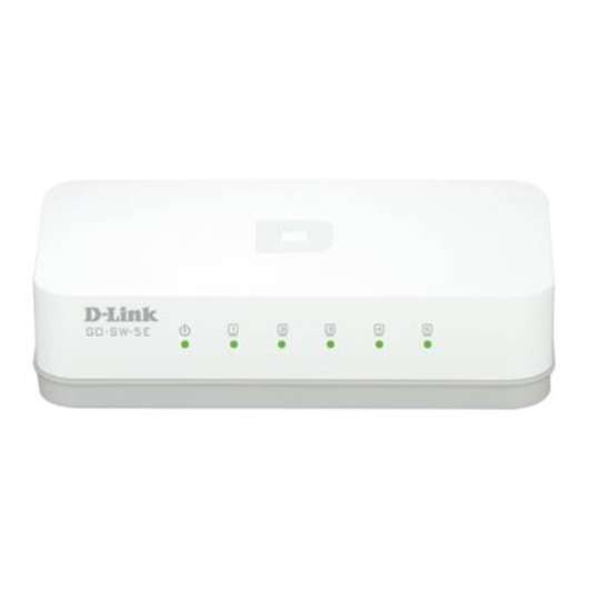 D-link 5-Port Ethernet Easy Desktop Switch, 5-port 10/100Mbps, vit