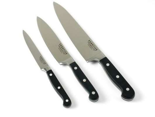 Sabatier 3-piece knife set. 10 st i lager