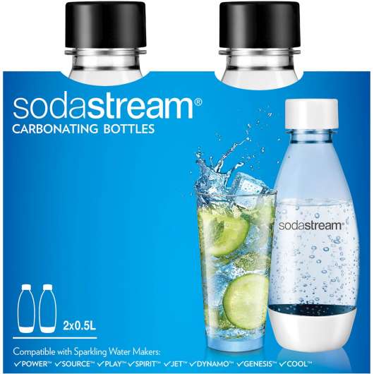 SodaStream Fuse Black kolsyreflaska2x0,5L