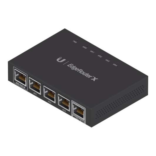 Ubiquiti EdgeRouter X, 4-portar, 3M pps, SFP, USB Gigabit Ethernet, sv